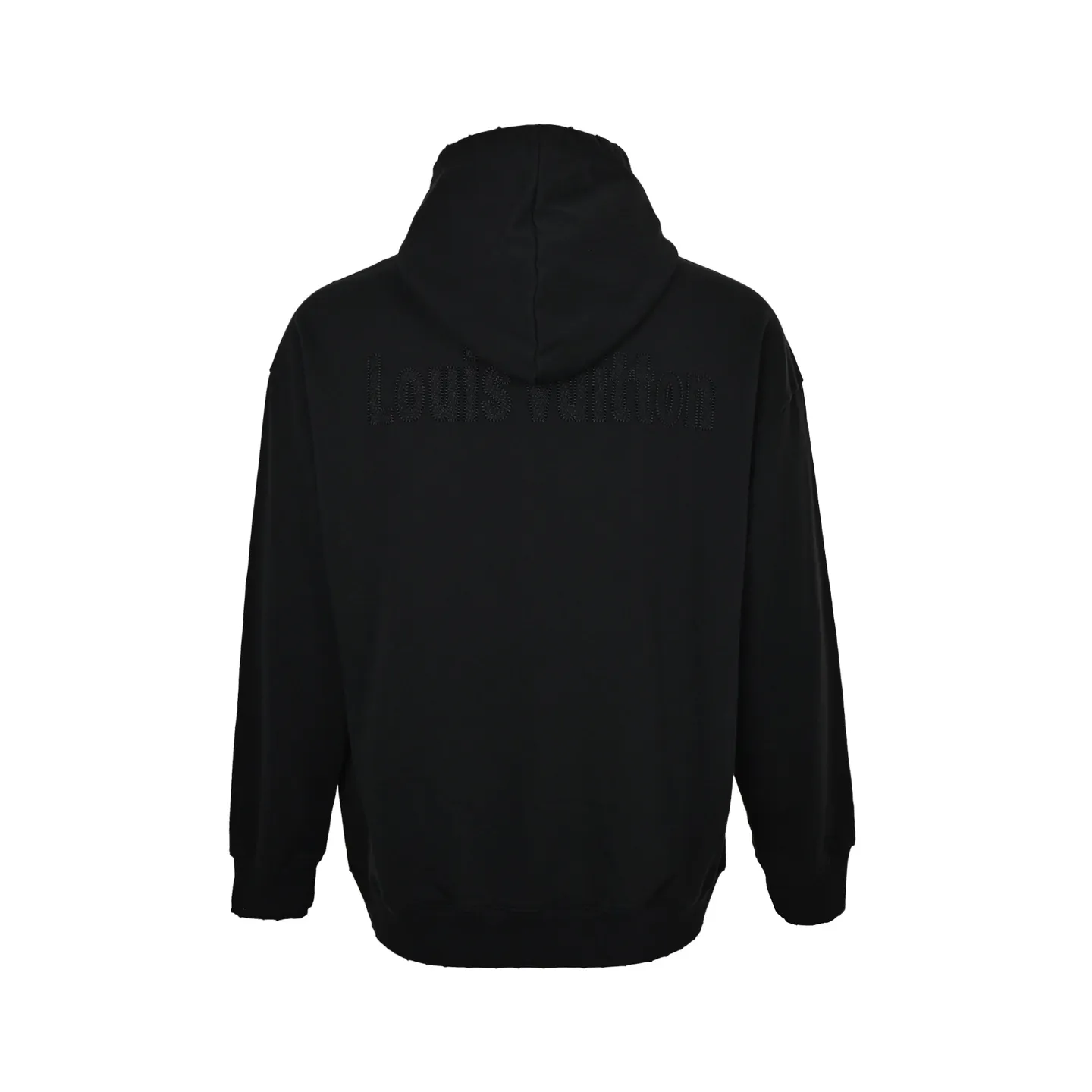 Louis Vuitton/Louis Vuitton tatami embroidered letter logo hole hooded sweatshirt